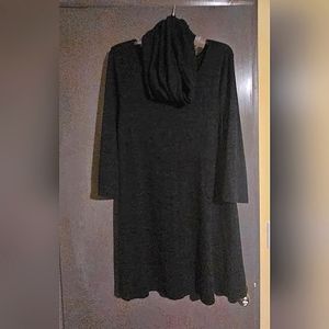 Apt 9 Scoop Neck Sweater Dress with Renovable Cowl - Green and Black